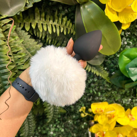 Plug Anal em Silicone G - Pompom de Coelho - 8642
