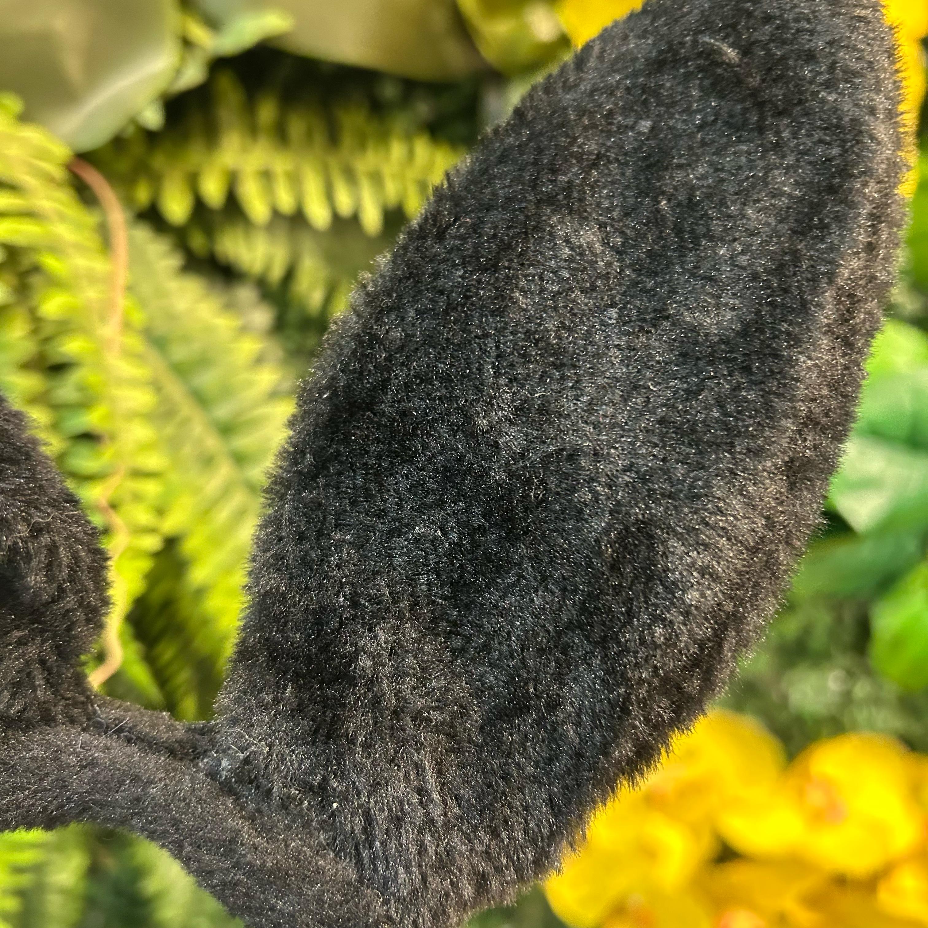 Orelha de Coelha de pelúcia na cor Preta