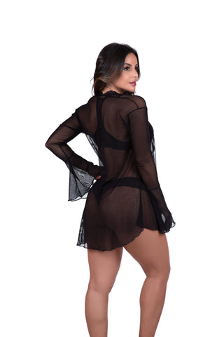 Robe Sensual em Tule amarração frontal – Samantha