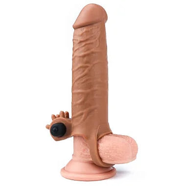 Capa Peniana Marrom 17,5Cm Anel Vibro - 6247