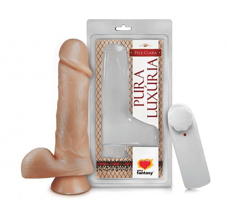 Protese Com Ventosa E Vibro 18X4,4Cm -Pv026