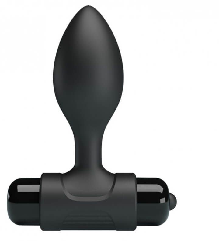 Plug Anal Pequeno Em Silicone Grau Médico Com Vibração - 6019