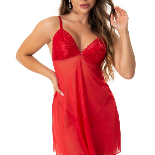 Camisola Transparente com Calcinha – Perola