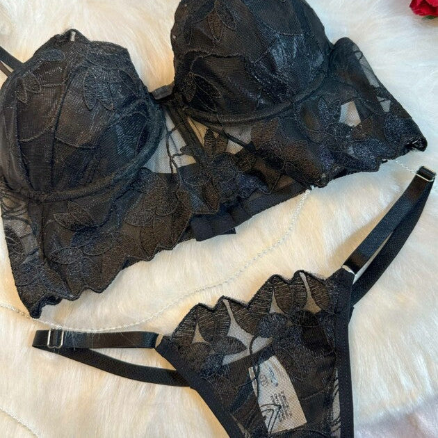 Conjunto com Bojo - Tule com Renda - CJ-10715