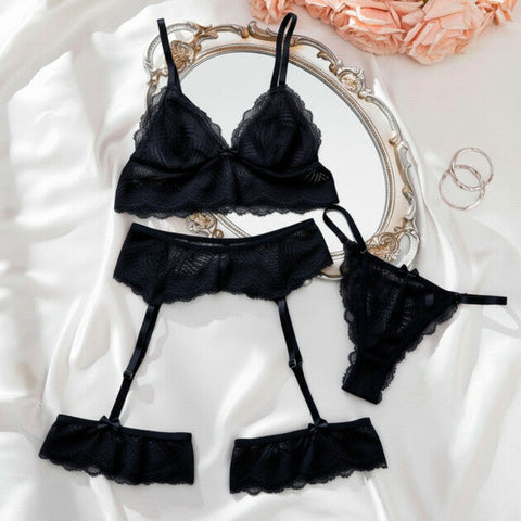 Conjunto trio com renda - Marcela
