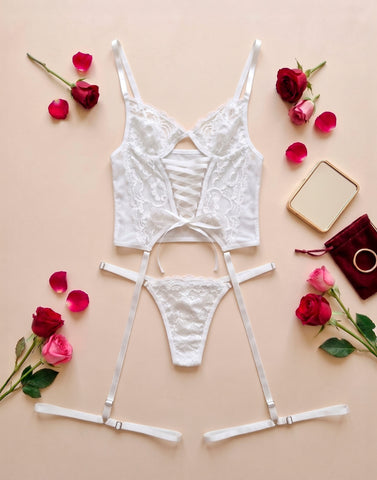 Corset em Renda e Tule – Beatrice