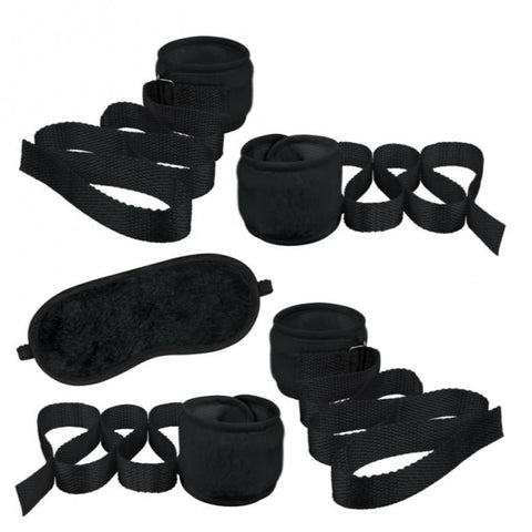 Kit Bondage De Pelúcia Com 4 Amarras E Venda
