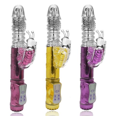 Vibrador Bi Rotativo Vai E Vem Recarregável