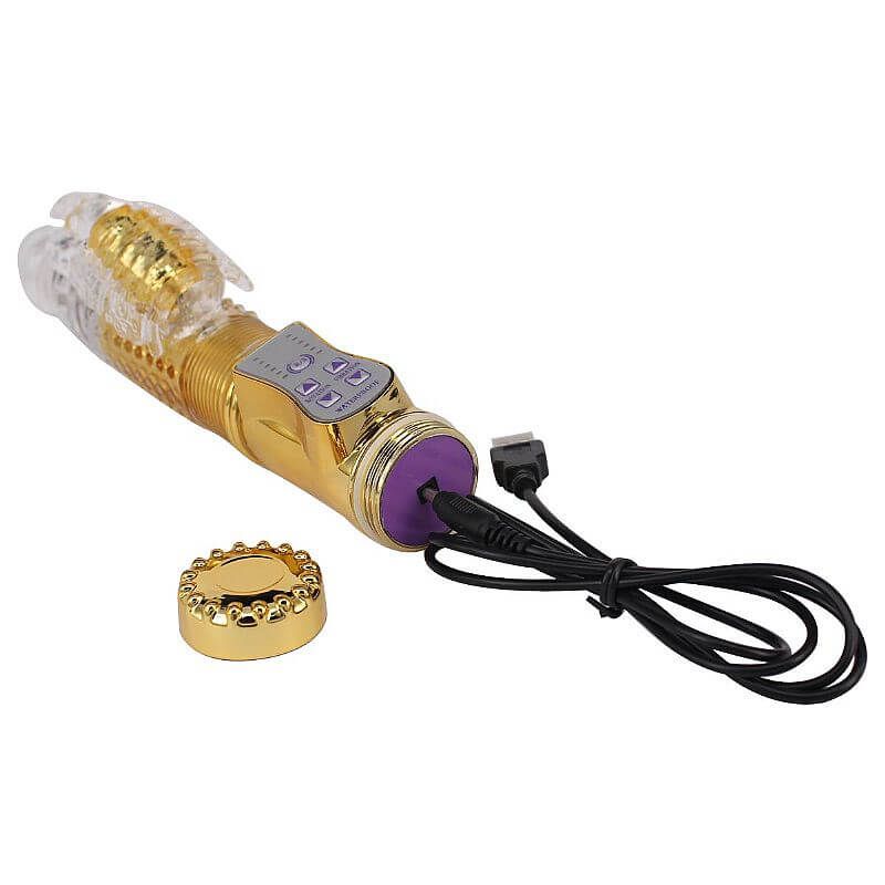 Vibrador Bi Rotativo Vai E Vem Recarregável