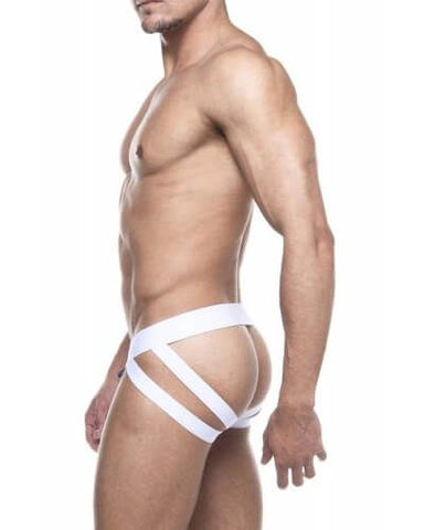Jock Strap Faixa Dupla Branca -Sd002B