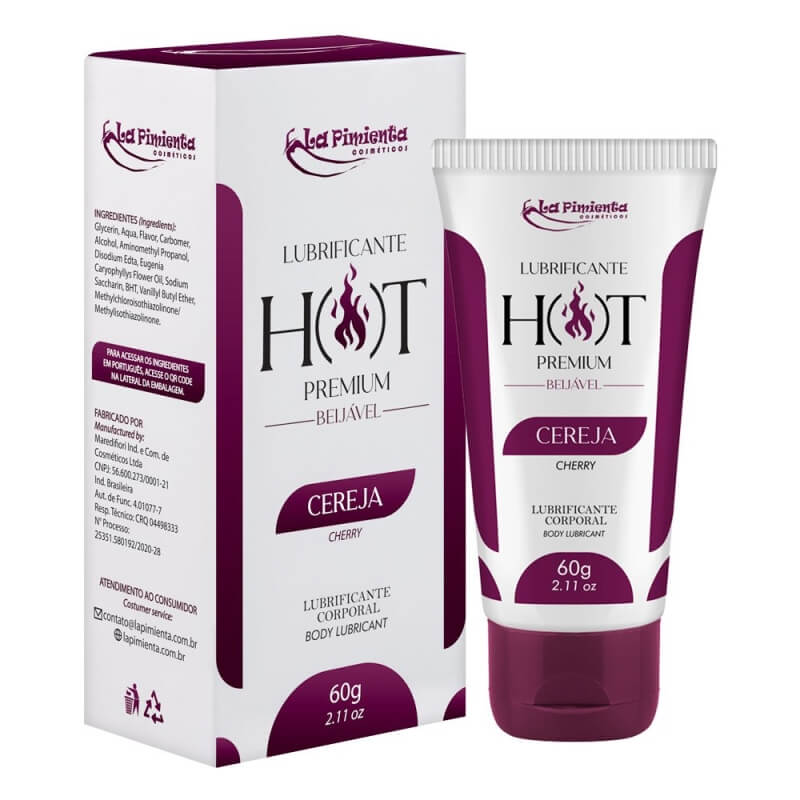 Lubrificante Hot Premium Com Sabor 60G