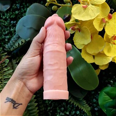 Capa Peniana Clara 17,5Cm Anel Vibro - 6247