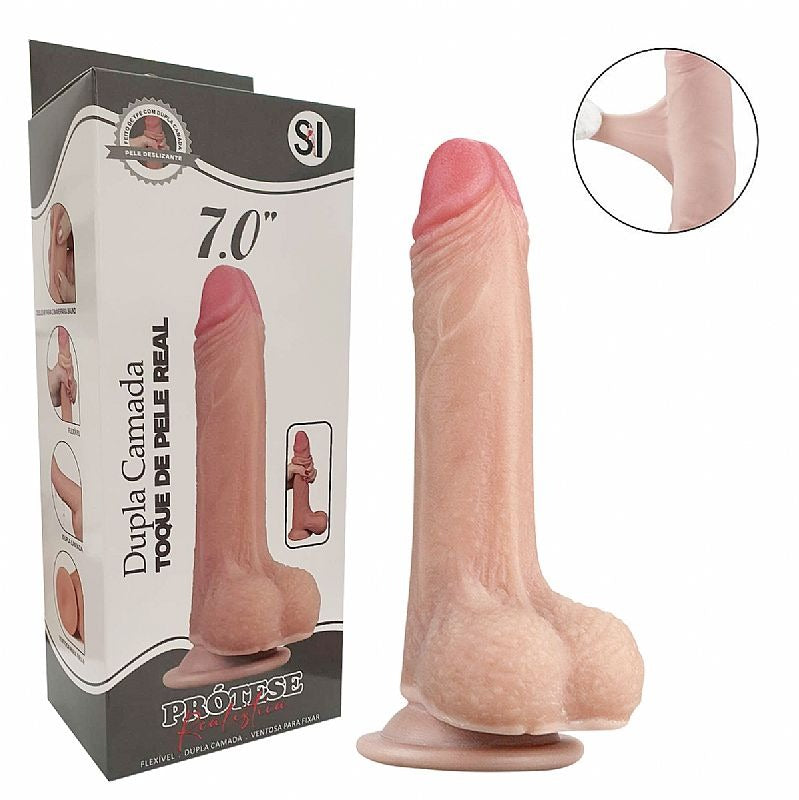 Pênis Textura De Pele 17,5X3,7Cm - 7.0 - 6010