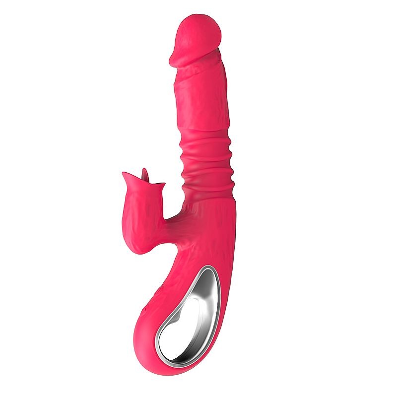 Vibrador Duplo Vai e Vem e Clitoris - 8201
