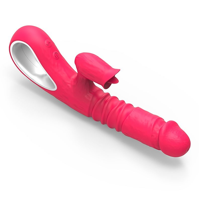 Vibrador Duplo Vai e Vem e Clitoris - 8201