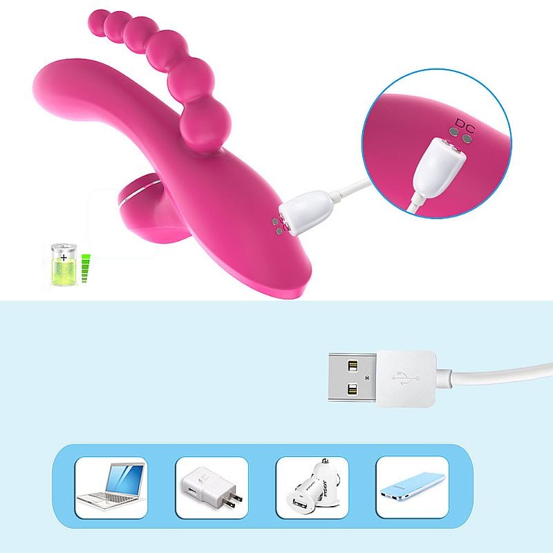 Vibrador Duplo Penetração e Pulsação - 7397
