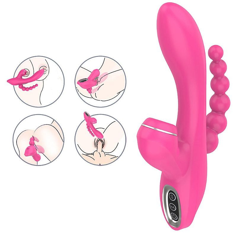Vibrador Duplo Penetração e Pulsação - 7397