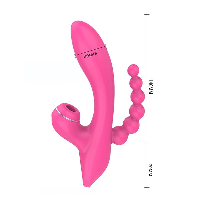 Vibrador Duplo Penetração e Pulsação - 7397
