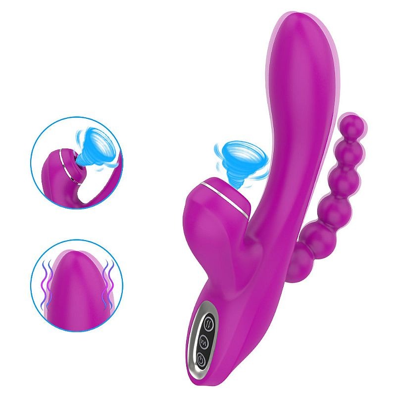 Vibrador Duplo Penetração e Pulsação - 7397