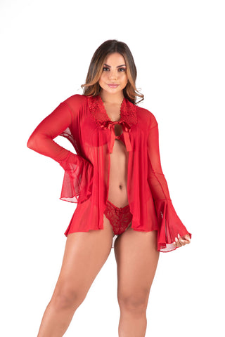 Robe Sensual em Tule amarração frontal – Samantha