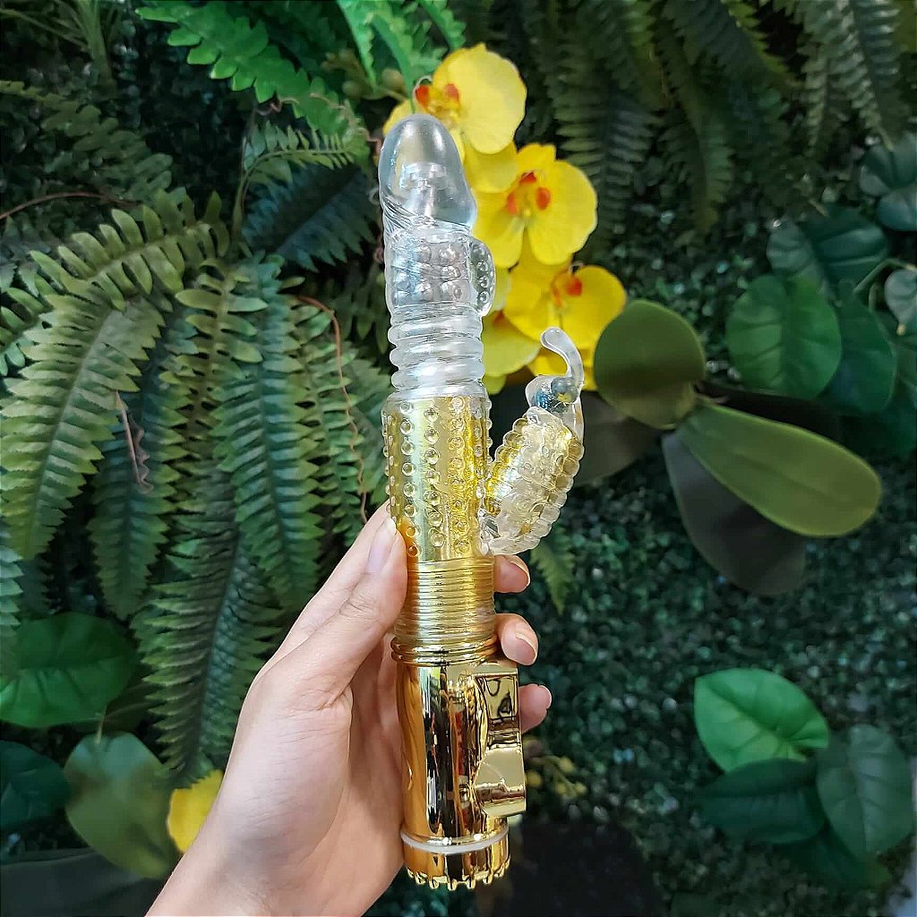 Vibrador Bi Rotativo Vai E Vem Recarregável