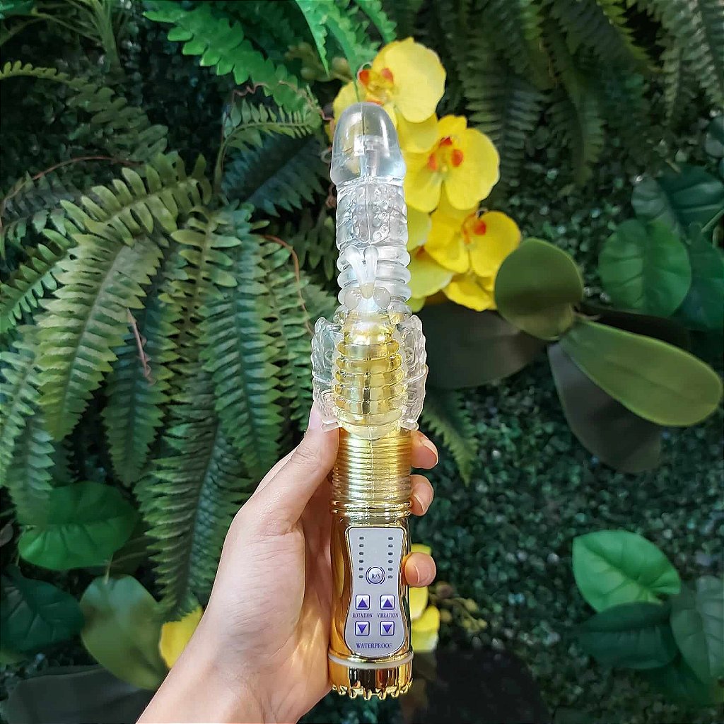 Vibrador Bi Rotativo Vai E Vem Recarregável