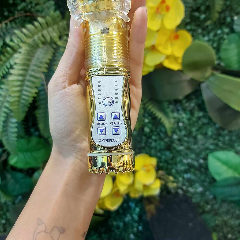 Vibrador Bi Rotativo Vai E Vem Recarregável